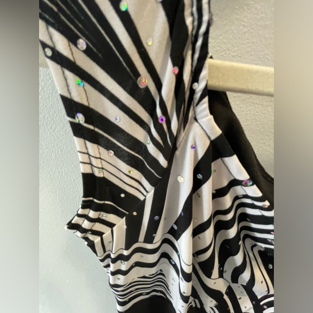 JOSEPH RIBKOFF Sleeveless Midi Dress - Sequinned Top and Ruffle Bottom Size 10 - Picture 8 of 13